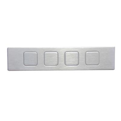 China Free Custom Industrial Functional Metal Keypad Access Control Layout Metal Keypad 4 Keys Stainless Steel Numeric Keypad for sale