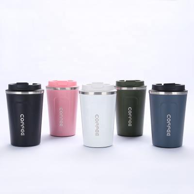 China Viable Amazon Selling Customizable 380ML Double-Layer Vacuum Stainless Steel Coffee Mug Car Cup Mugs Coffee for sale