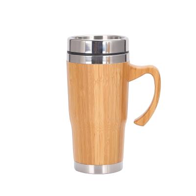 China 480ML Logo Printed Reusable Travel Bamboo Eco Friendly Wholesale Custom Coffee Tea Mug for sale