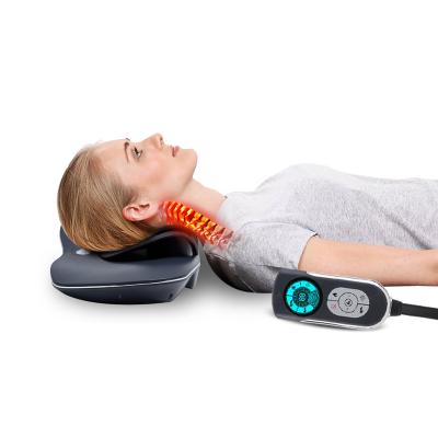 China Hot Sale Electronic Neck Compressor Chiropractic Thorn Heating Therapy Massage Pillow Neck Traction Device for sale