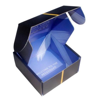 China Recycled Materials Promotional Custom Printed Folding Corrugated Mailbox / E-Flute Packaging Paper Boxes for sale