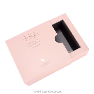 China Recyclable Custom Design Girls Makeup Packaging Box Pink Cardboard Packaging Paper Box With Insert for sale