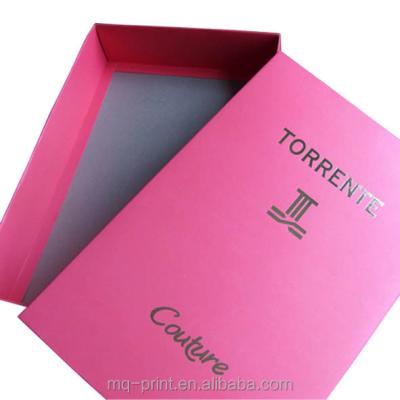 China Recyclable Custom Hot Logo Stamping Garment T-shirt Packaging Paper Boxes for sale