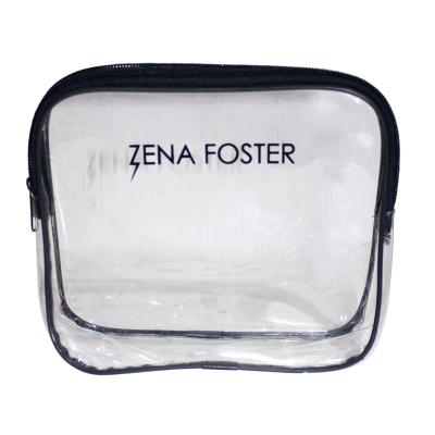 China ENGLAND STYLE transparent clear pvc cosmetic packaging bag with zipper for sale