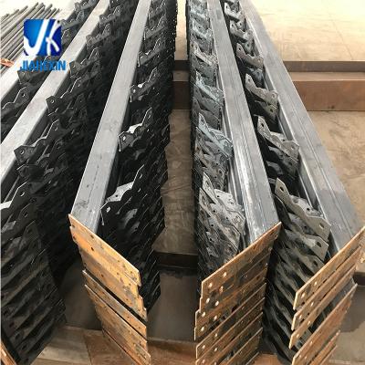 China Outdoor Staircase Hot Dip Galvanized Prefabricated Welding Steel Stair Stringers for sale