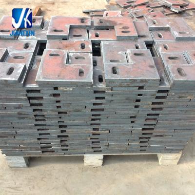 China Steel Construction 16mm Custom Fabricated Steel Base Plate With Punched Slots for sale