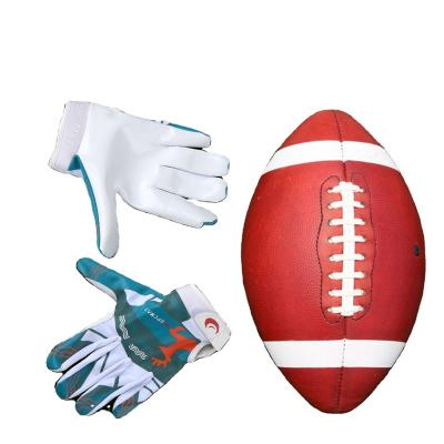 China finger & Latest Thumb Protection Teenager Sports Amazon Hot Sale Football Hand Glove Customized Logo Receiver Gloves American Football For All Levels for sale