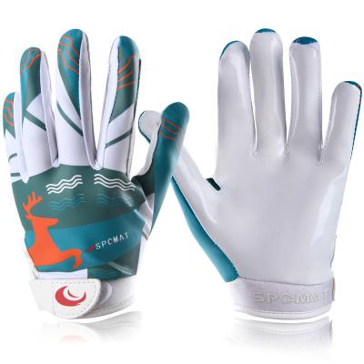 China finger & Thumb Pad Stocked Ready To Ship American Custom Customized Anti-Slip Professional Design Goalkeeper Gloves Soccer Gloves Receiver for sale