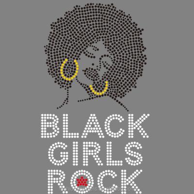 China Flatback Fashion Afro Girl Design Rhinestone Black Girls Rock Heat Transfer Hotfix Maker for sale