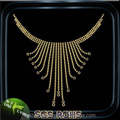 China Crystal Flatback Gold Rhinestone Patterns Rhinestone Hotfix Designs for sale