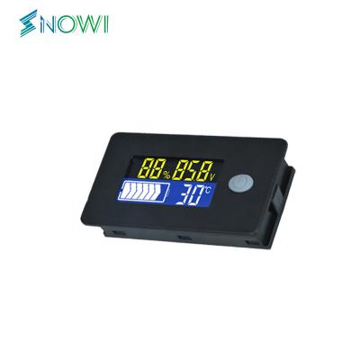 China Lead-acid Battery Test Li-ion Lifepo4 Lead acid Battery Capacity Indicator 12V 24V 36V 48V 60V 72 Display LCD Voltmeter Temperature Meter Tester JS-C35 for sale