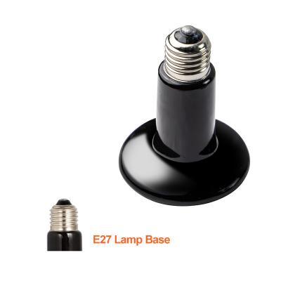 China Black Portable Ceramic Heat Emitter Tortoise Heat Lamp For Reptile Brooder Cage Lizard Tortoise for sale