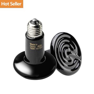 China 120V Black Ceramic Lizard Heat Infrared Lamp Bulb For Reptiles for sale