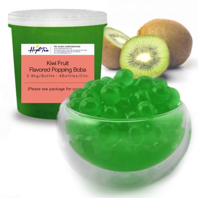 China Wholesale Kiwi Fruit Flavored Popping Boba for Bubble Tea Milk Tea Round for sale