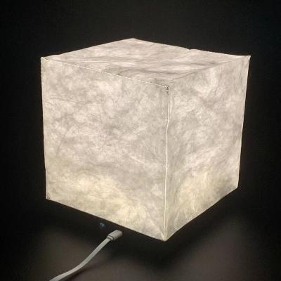 China Newest Modern Nordic Japanese Simple Warm White Decompressed Paper Night Lmap Light Dupont LED USB Flexible Portable Home Decor for sale