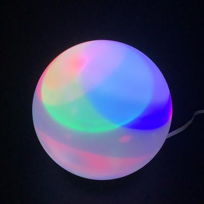 China Newest Party Atmosphere Simple Design Modern Ball Shape RGBW Illusion Hotel Ball Table Dynamic Effect Led Lamp For Bedroom for sale