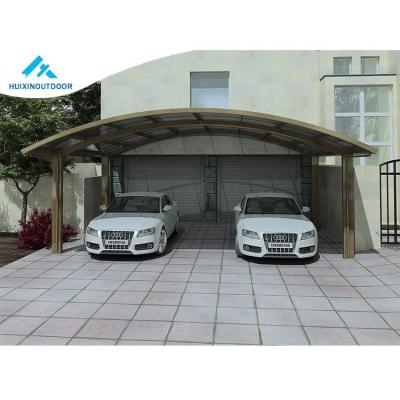 China Japanese popular design metal garage prefab 2 easy cast single use rv polycarbonate for car parking lot kit for sale