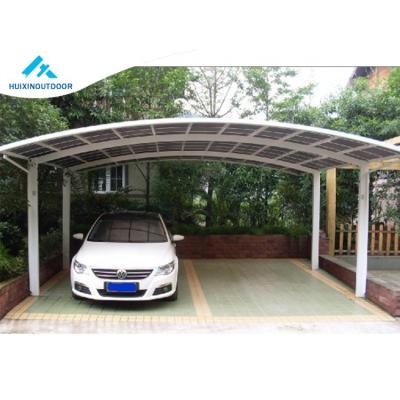 China Compound Cover Modern Low Price Automatic Canopy Garage Car Metal Shelter 2 Driveway Parking Lot for sale