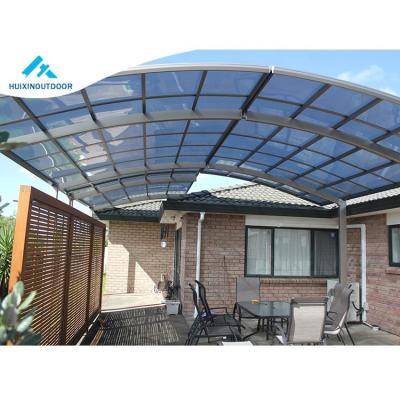 China Tapoline Outdoor Sunshade Roofing Metal Parking Canopy Garage Heavy Duty Parking Shelter 2 Car for sale