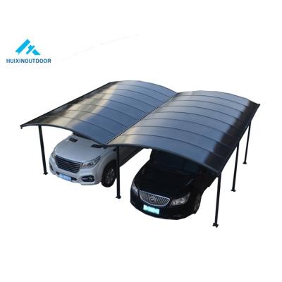 China Metal Winter Car Cover Model 2 Movable Metal Garage With Polycarbonate Roof Parking Lot Roofing Material for sale