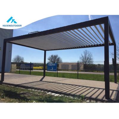 China New Design Rainproof Pergola Easily Assembled Bioclimatica Canopy Remote Control Motorized Pergola for sale