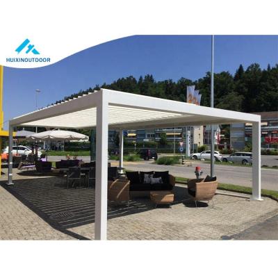 China Easily Assembled Electric Metal Gazebo Style Transparent Outdoor Aluminum Pergola Gazebo for sale