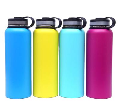 China Modern Double Wall Water Bottle Stainless Steel Flask Sports Bottle With Handle Lid 12oz 32oz 40oz 64oz for sale