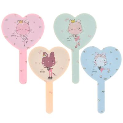 China Personalized Plastic Mirror Makeup Hand Held Vanity Mirror with Handle for Kids Private Label Hand Held for sale