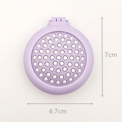 China New Product Customized Multicolor Optional Portable Airbag Massage Hair Folding Plastic Comb With Portable Makeup Mirror for sale