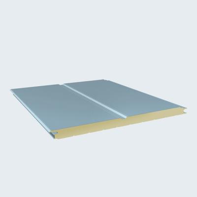 China Metal PU Sandwich Wall Panel Polyurethane Insulated Clean Room Panel / 75mm Sandwich Panel for sale