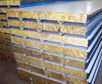 China eps/pu/rock/metal wool glass wool sandwich roof panel for thermal insulation material price for sale