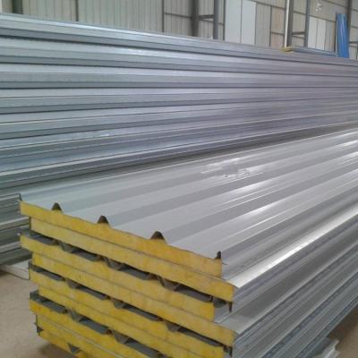 China 100mm Metal Glass Wool Sandwich Panel / Bulding Material For Roof , Fireproof Panel for sale