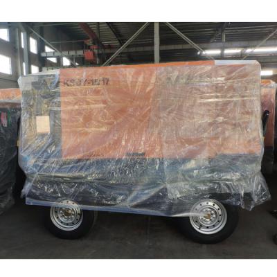 China OIL-LESS factory price! Power portable diesel screw air compressor, Kaishan brand KSDY-15/17. 15Bar (1.5Mpa) 17m3/min for sale