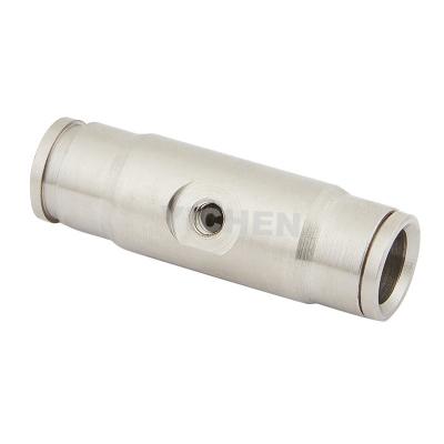 China High Pressure Metal Agriculture Mist Lock Nozzle Straight Slip Connector for sale