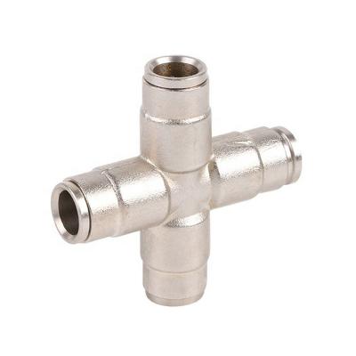 China Agriculture Cross Type Quick Connector For Hose Quick Connector 4 Way Cross Hose Fitting For Mist System for sale