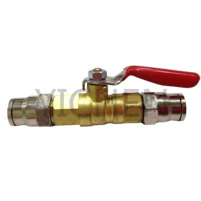 China Building Material Shops Cylinder Form Nickel Plated Copper Quick Fit Slip Sliding Ball Valve for sale