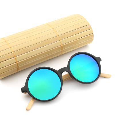 China 15 Years Experience Fashion Hot Selling Round Frame Sun Glasses Wooden Mirror Custom Wholesale Private Label Wooden Sunglasses for sale