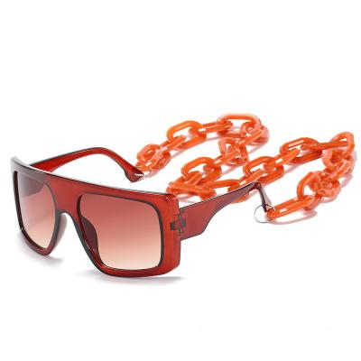 China 15 Years Experience Oversized Glass Chain Fashion Adjust Shades Women Custom Sunglasses for sale