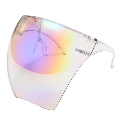 China 15 Years Experience Big Frame Luxury Oversized Men's Unisex Rimless UV400 Glass Face Mask Women Sunglasses for sale