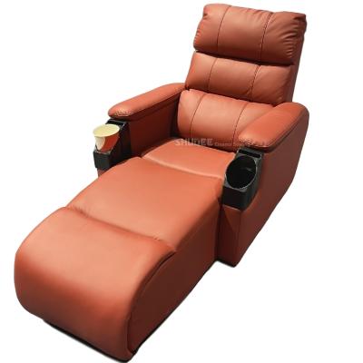 China Factory Price Modern Comfortable Home Cinema Movie Theater Funiture System Recliner Sofa With Cup Saucer for sale