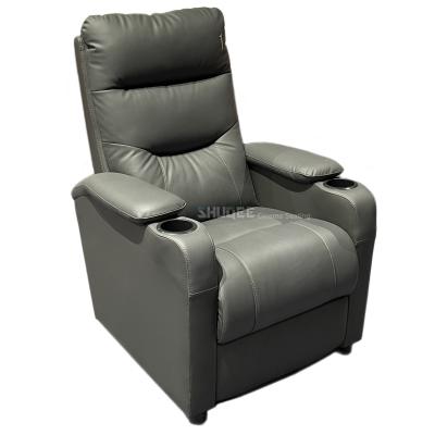 China Factory Adjustable Low Price Home Theater Chair (Height) Genuine Leather Cinema Seating Sofa Recliner For Leisure for sale