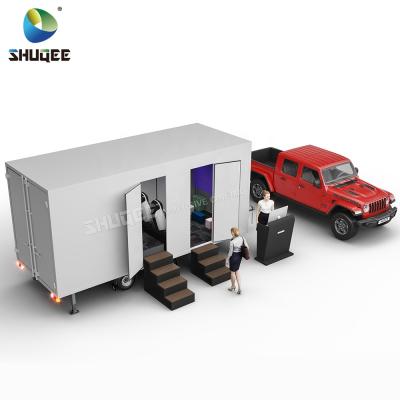 China Rain Low Price Mobile Simulator Mini 5d Cinema Trailer With Motion Chair Theater For Sale for sale