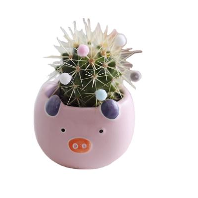 China Outdoor Indoor Planter Mini Small Flower Pots Cute Cheap Cute Ceramic Pots Plant Cartoon Style Wholesale Minimalist Decor for sale