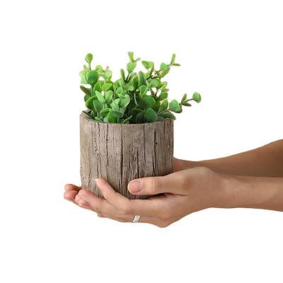 China Art Decor Simulation of trees cement light concrete pots home decoration plant pots in garden flower pot garden supplies for sale