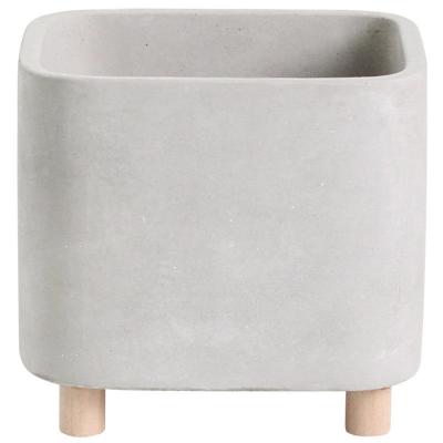 China Art Decor Simple style cement pot garden decoration plant lightweight concrete pots in garden flower pot garden supplies for sale