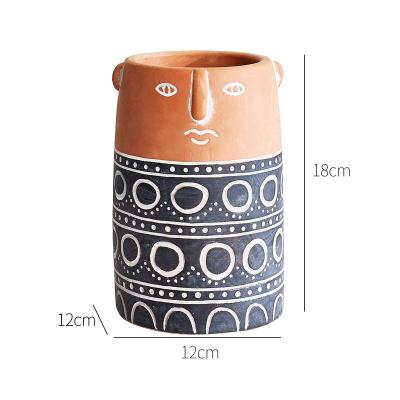 China Art Decor Simple Design Cement Pot Garden Flower Planting Concrete Plant Pots In Garden Flower Pot Garden Supplies for sale