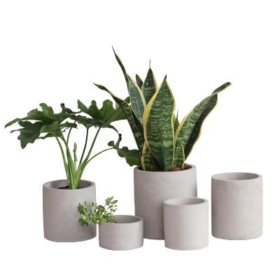 China Art Decor Simple Cement Pot Garden Decoration Plant Lightweight Concrete Pots in Garden Flowerpot Garden Supplies for sale