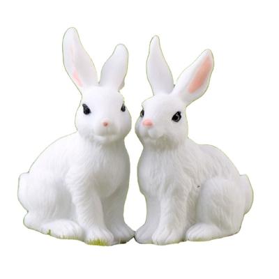 China Custom Mini Minimalist Resin Rabbit Statue For Garden Decor Cute Resin Rabbit And Other Resin Crafts Product for sale