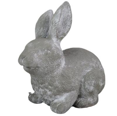 China Handmade Cute Easter Rabbit Minimalist High Quality Decoration Cement Rabbit And Other Animal Shape Cement Craft for sale