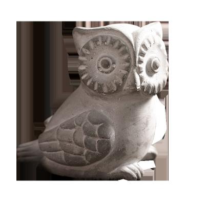 China High Quality Minimalist Cement Owl, Bird, Handmade Cement Garden Decoration Artware and Other Animal Shape Cement Product for sale